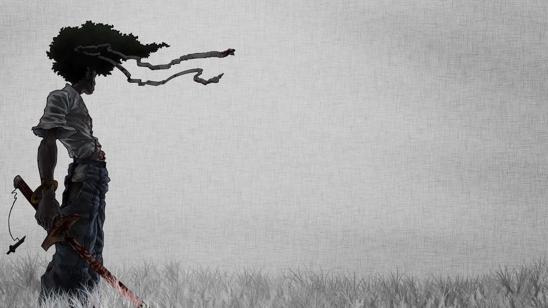 Afro Samurai, sword, sunset, Full HD Desktop Wallpaper