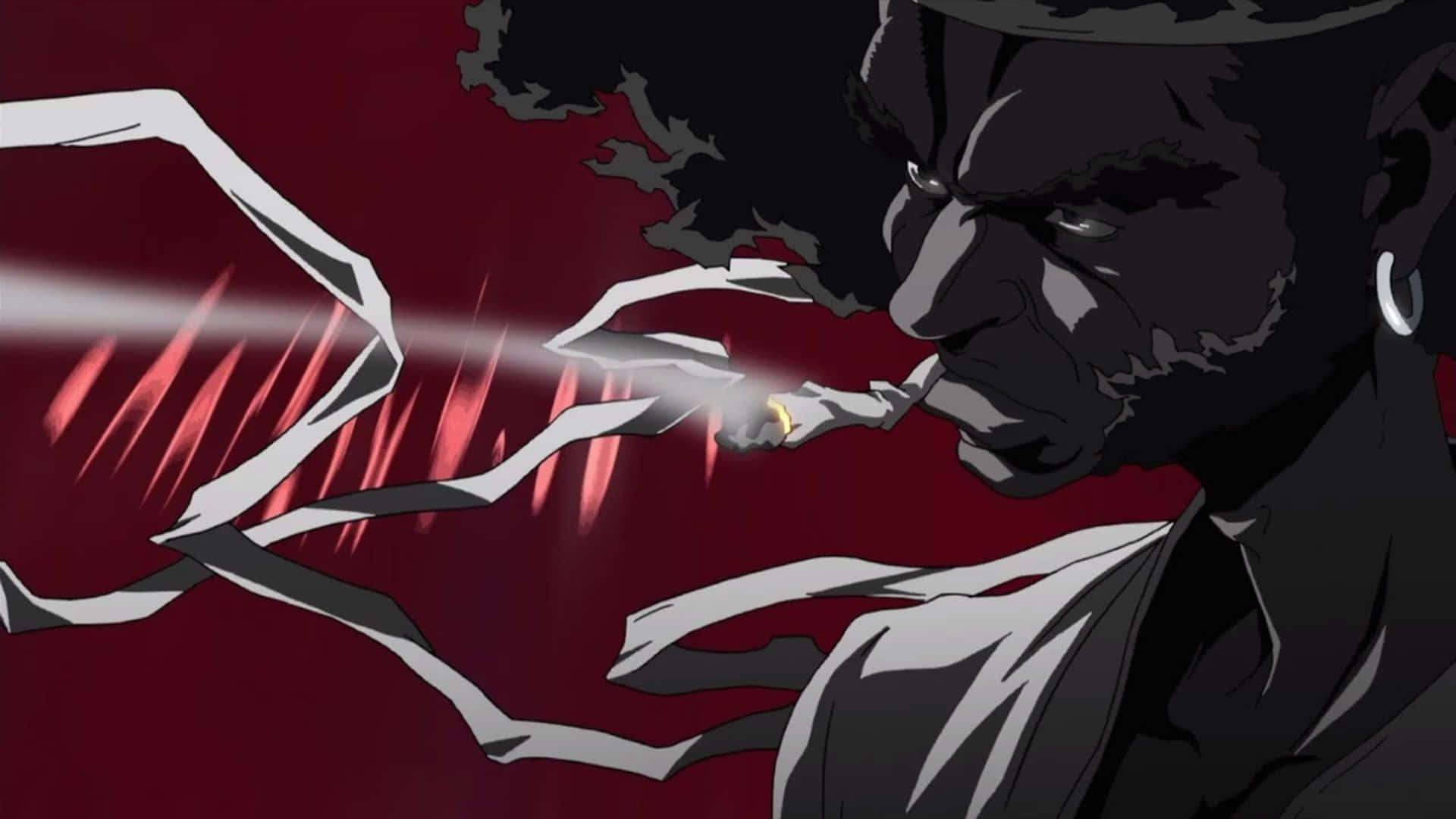Afro Samurai, 1920 x 1080, dark-skinned anime man, Full HD Desktop Wallpaper