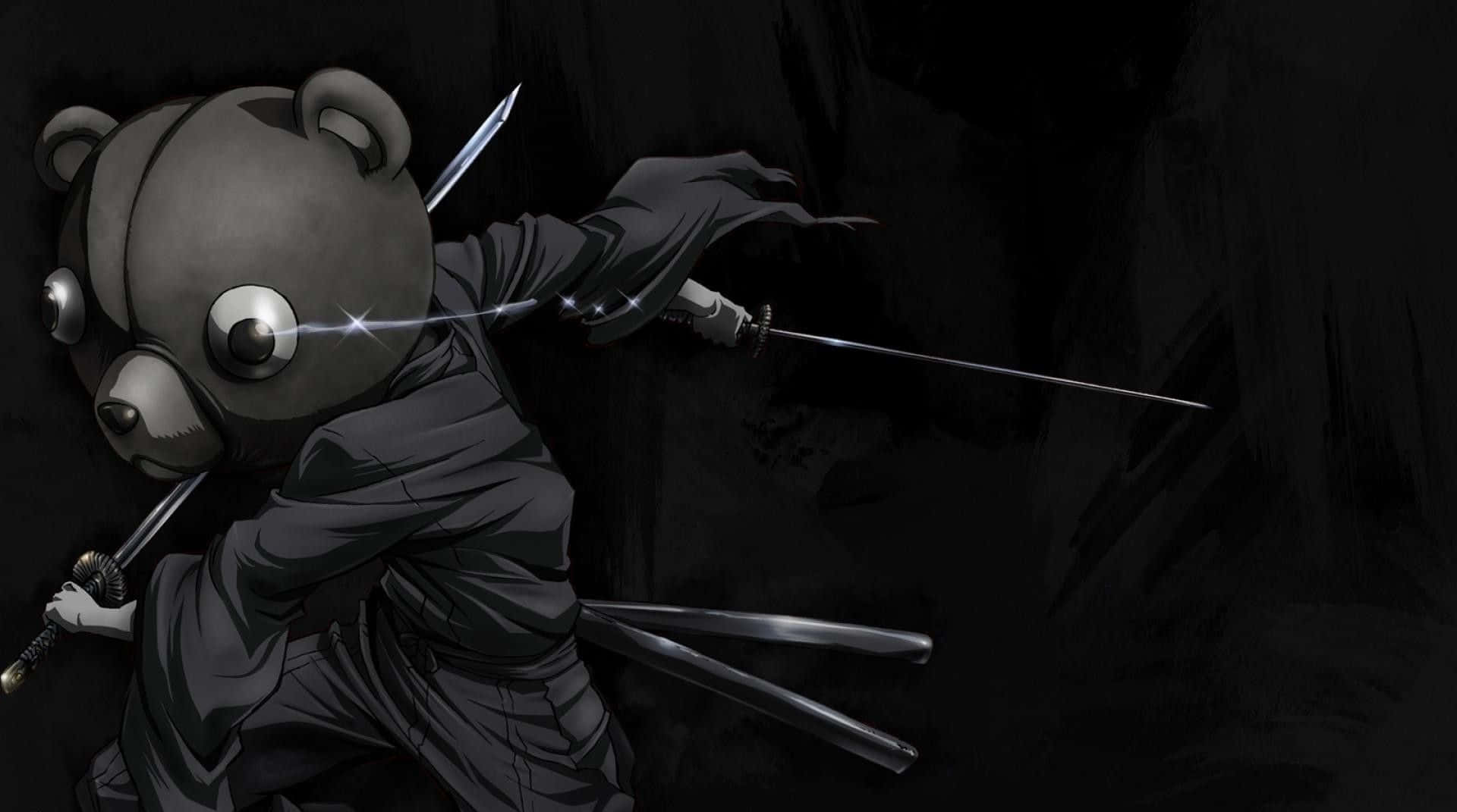 Afro Samurai, black robe, multiple swords, Full HD Desktop Wallpaper