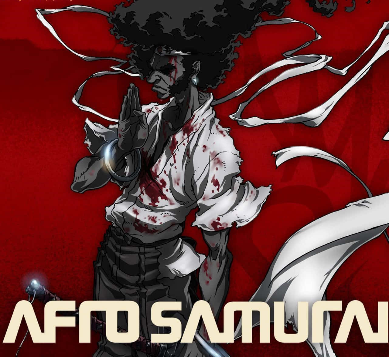 Afro Samurai, afro hairstyle, menacing sword, HD Desktop Wallpaper