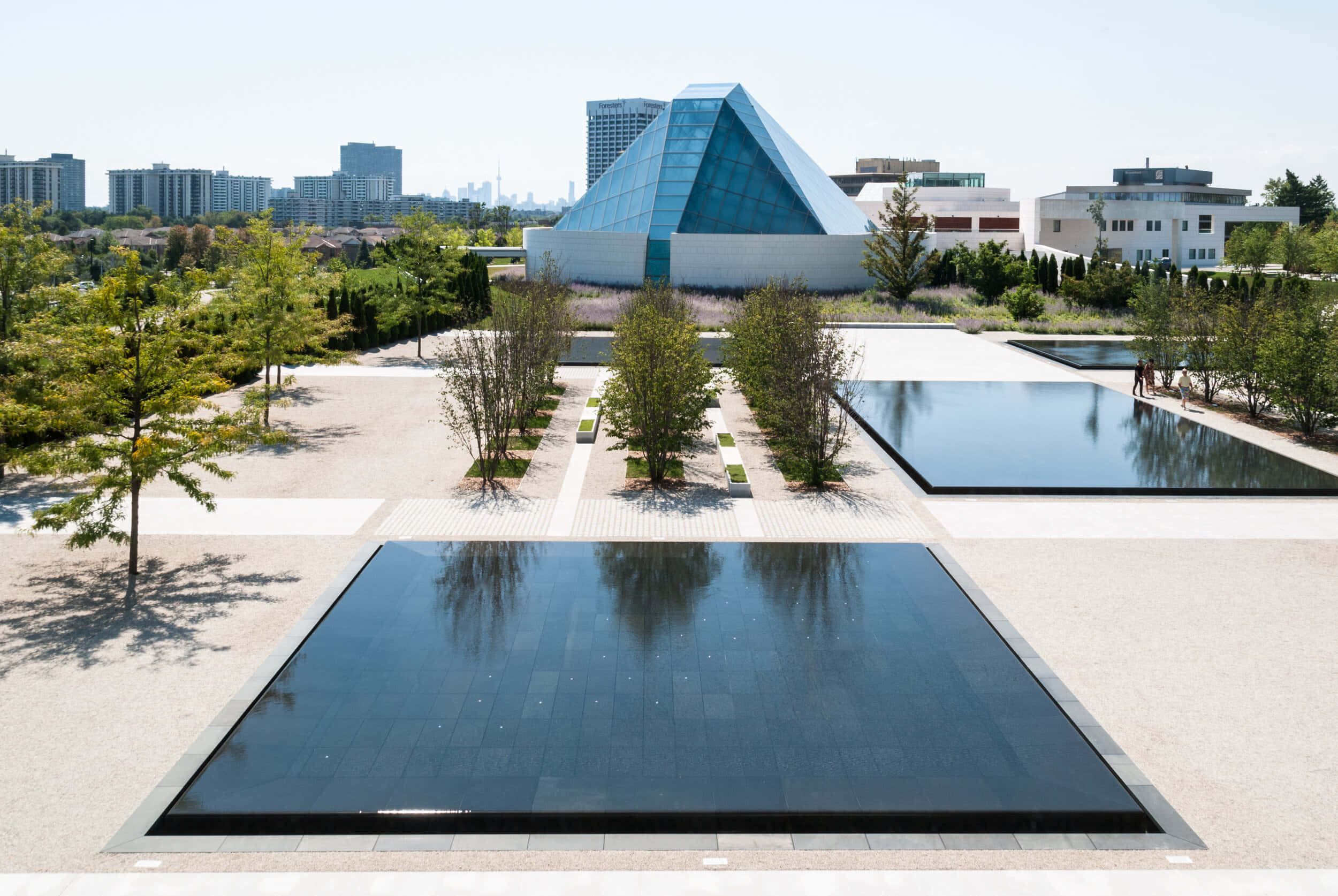 Aga Khan Museum, exterior view, reflecting pools, Full HD Desktop Wallpaper