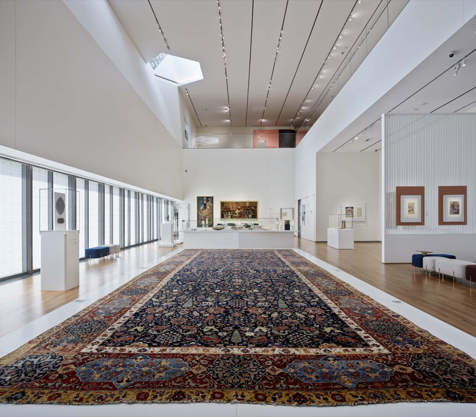 Aga Khan Museum, Persian rug, high ceilings, Full HD Desktop Wallpaper
