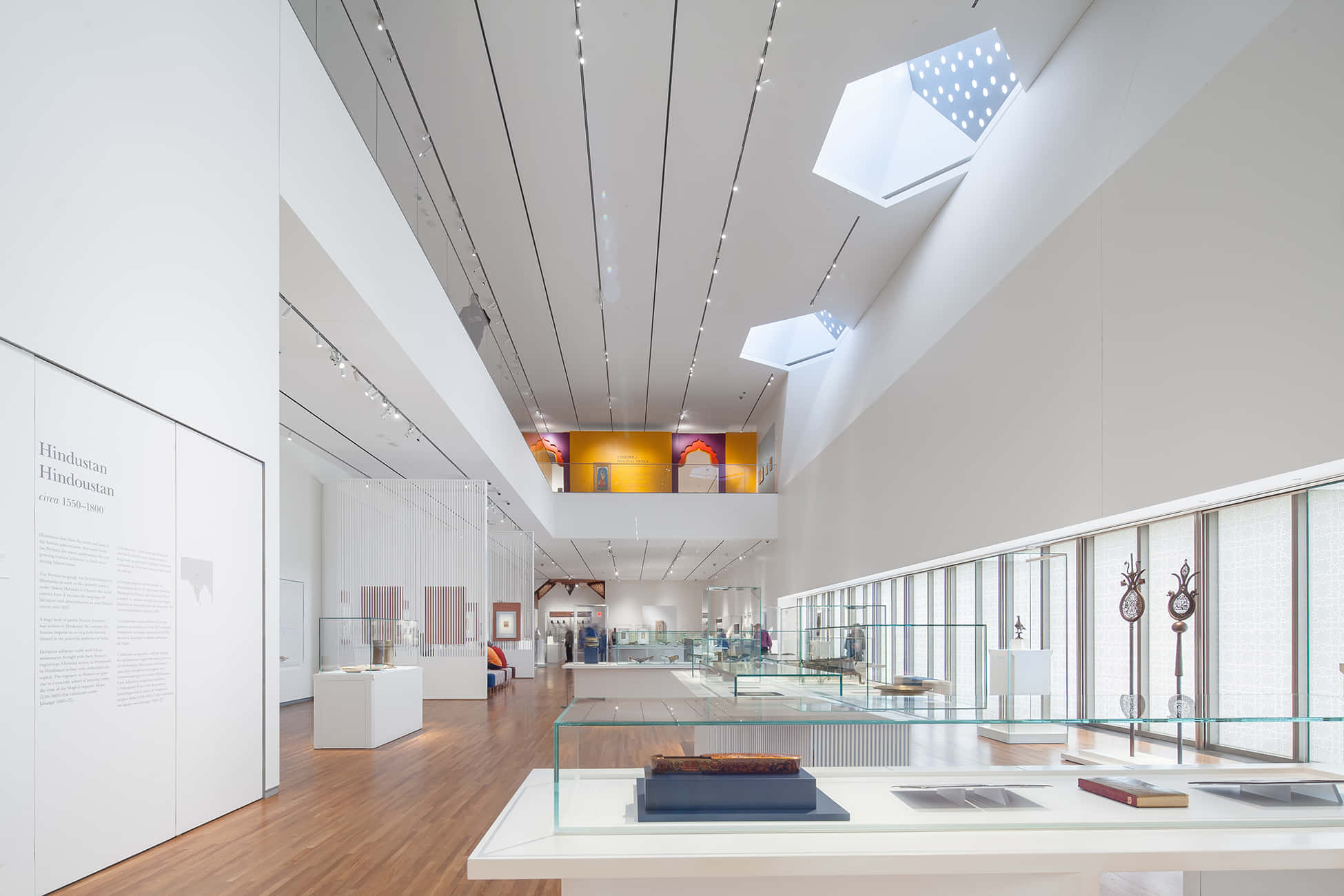 Aga Khan Museum, interior exhibit, glass display cases, Full HD Desktop Wallpaper