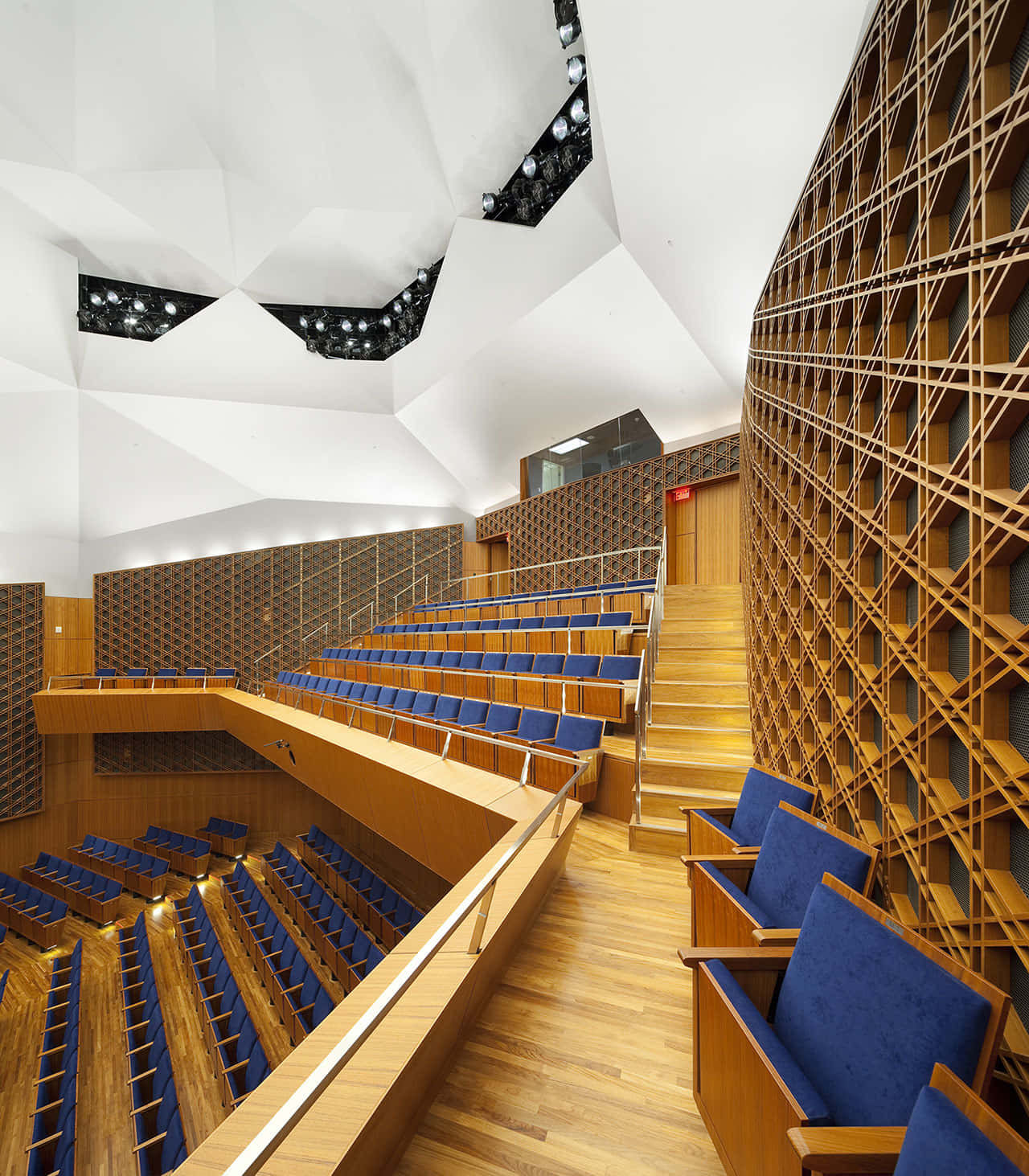 Aga Khan Museum, auditorium, tiered wooden seating, HD Phone Wallpaper