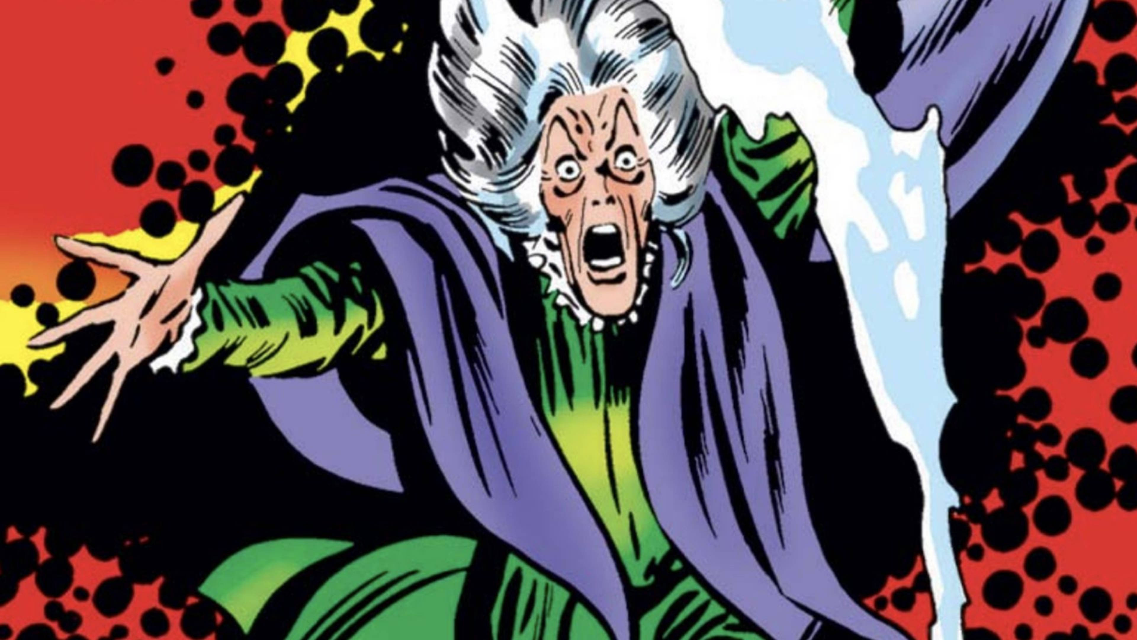 Agatha Harkness, old witch, wild white hair, 4K Desktop Wallpaper