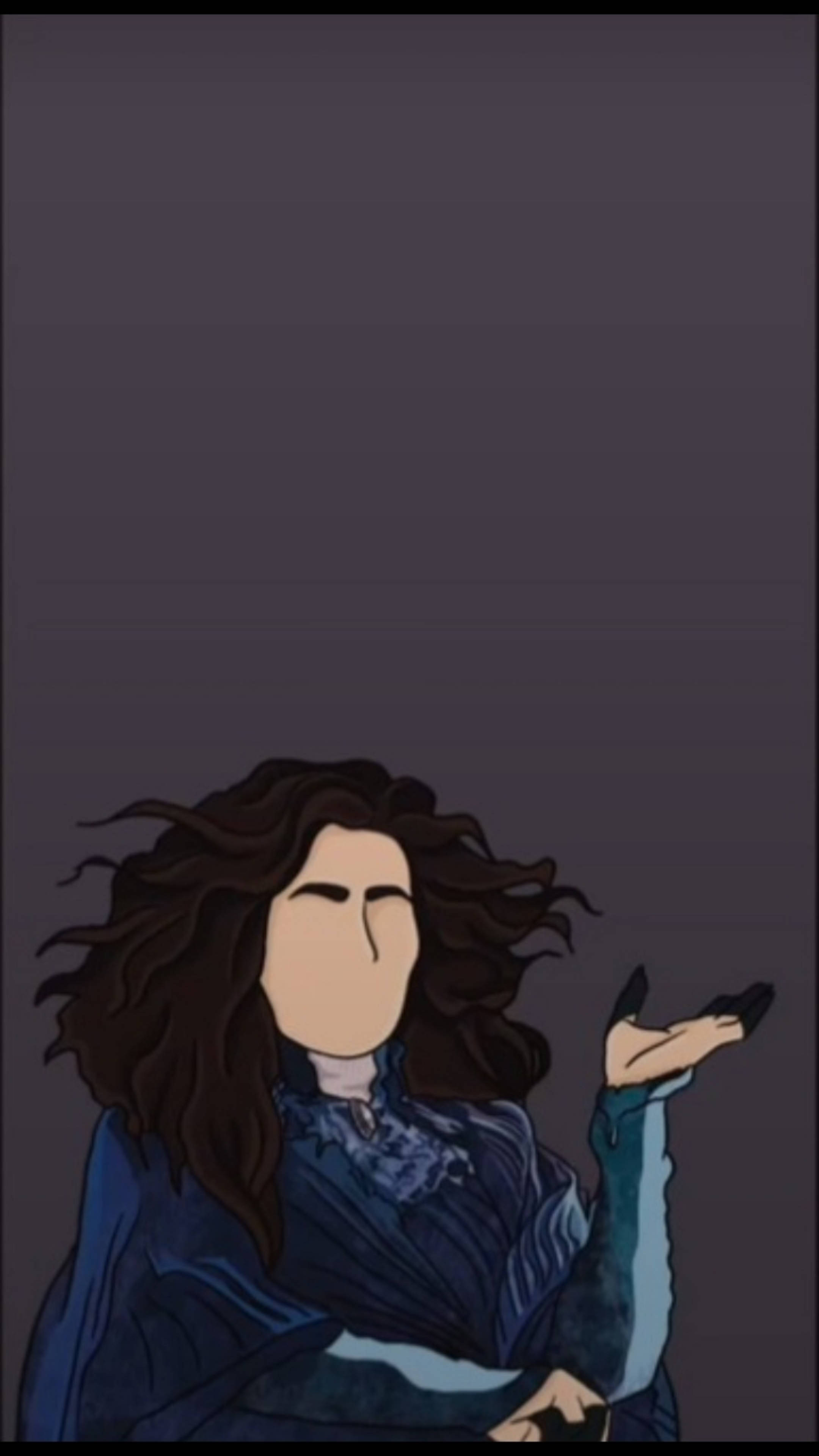 Agatha Harkness, faceless witch, long dark hair, 4K Phone Wallpaper