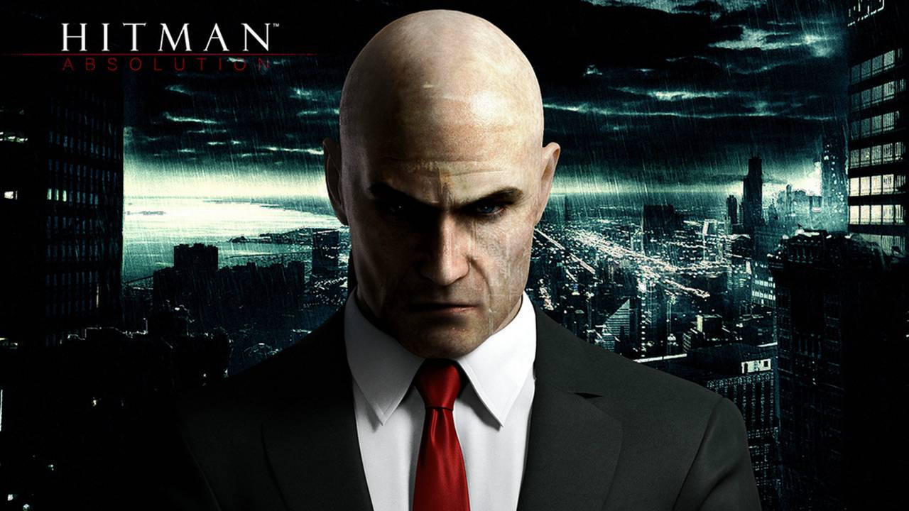 Agent 47, black suit, red tie, HD Desktop Wallpaper