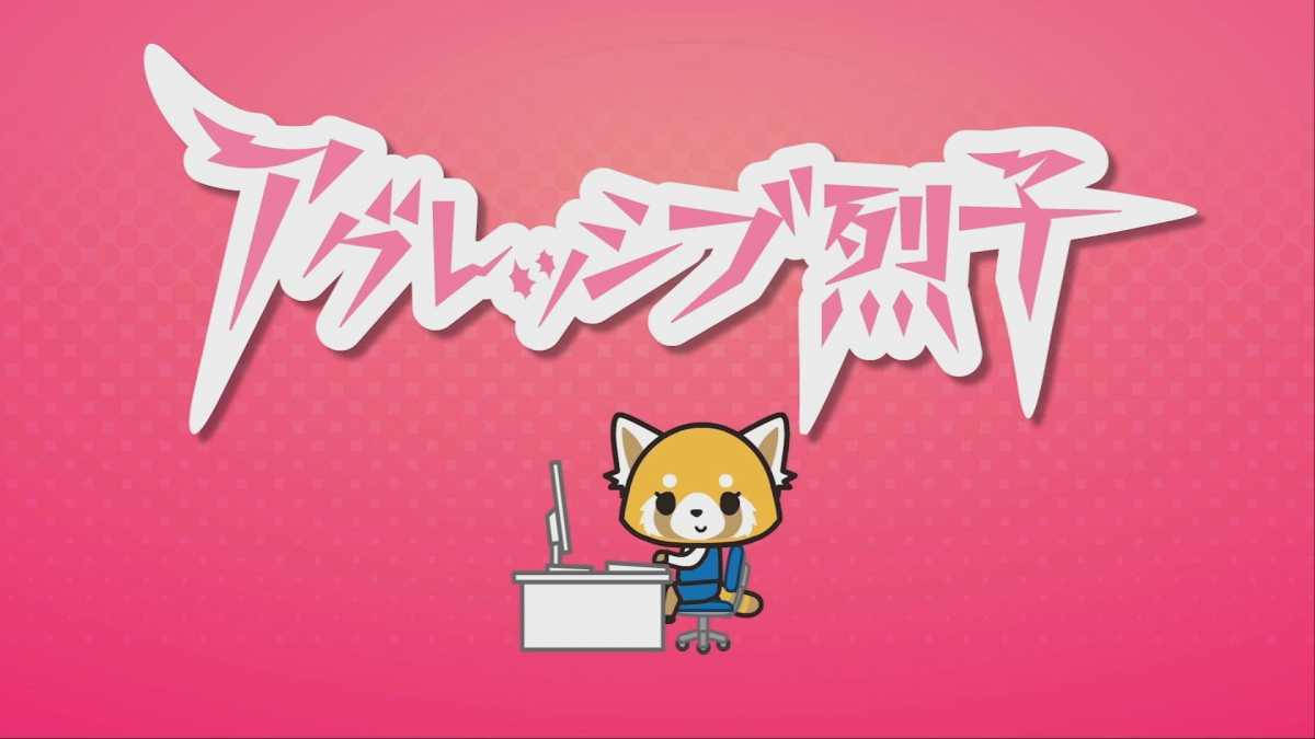 Aggretsuko, red panda, desk, SD Desktop Wallpaper