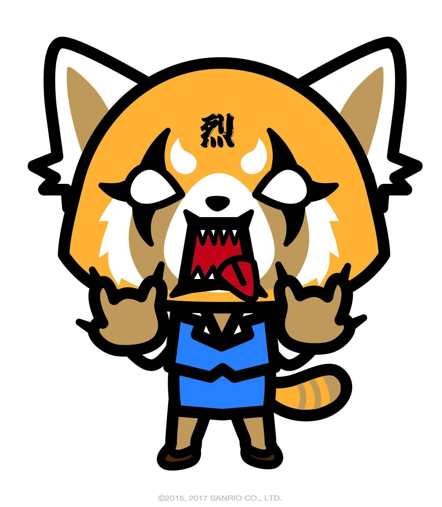 Aggretsuko, red panda, fiery eyes, HD Phone Wallpaper