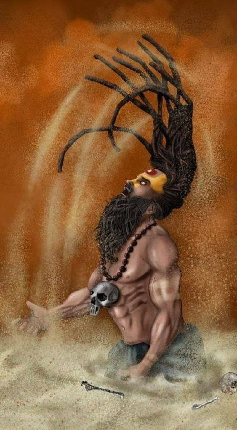Aghori, dreadlocks shaped like skeletal hands, skull necklace, HD Phone Wallpaper