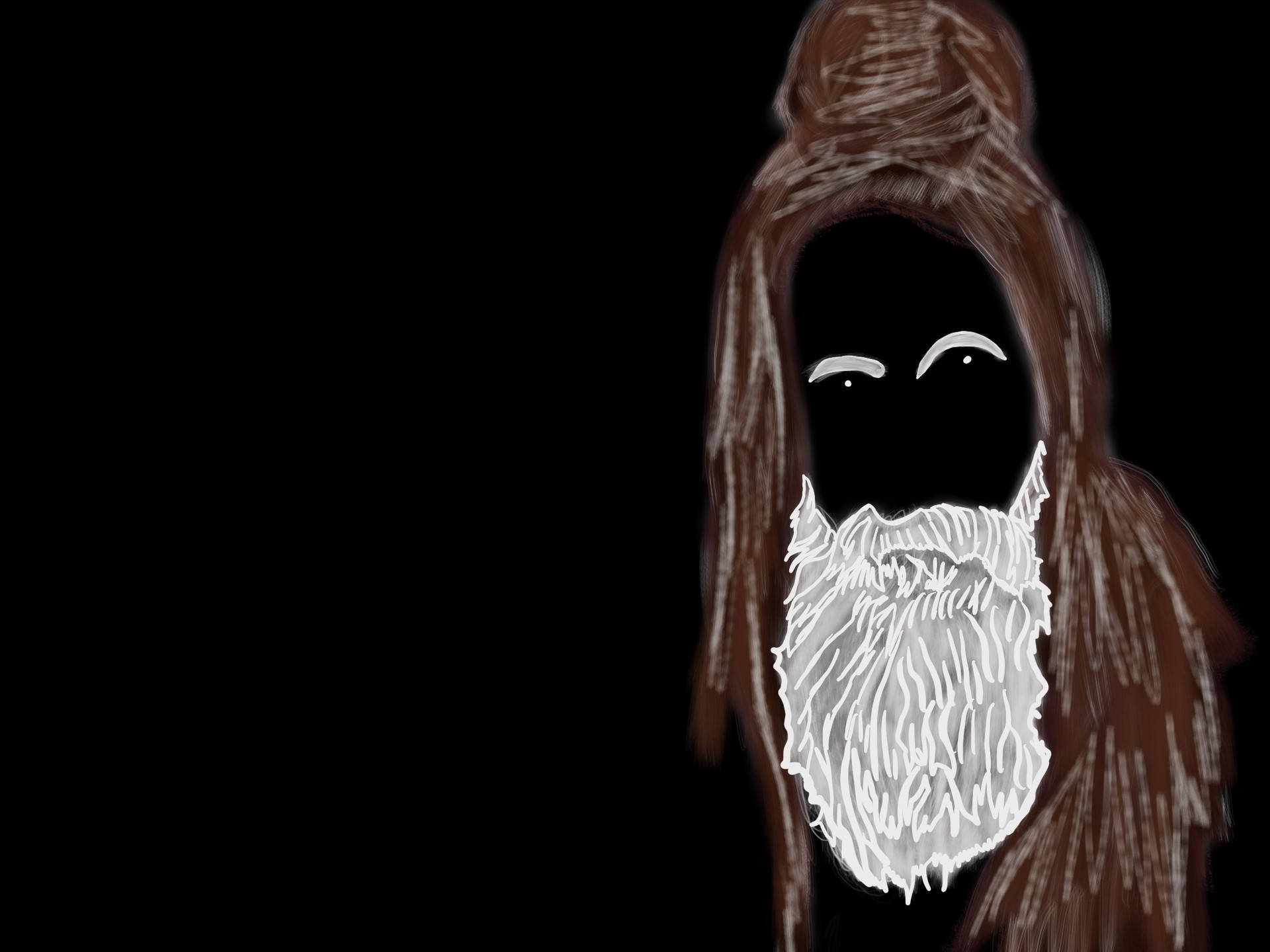 Aghori, hooded figure, white beard, Full HD Desktop Wallpaper