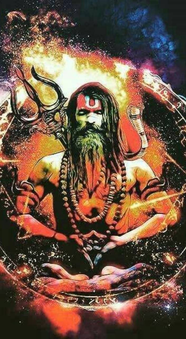 Aghori, trident, cosmic Hindu deity, HD Phone Wallpaper