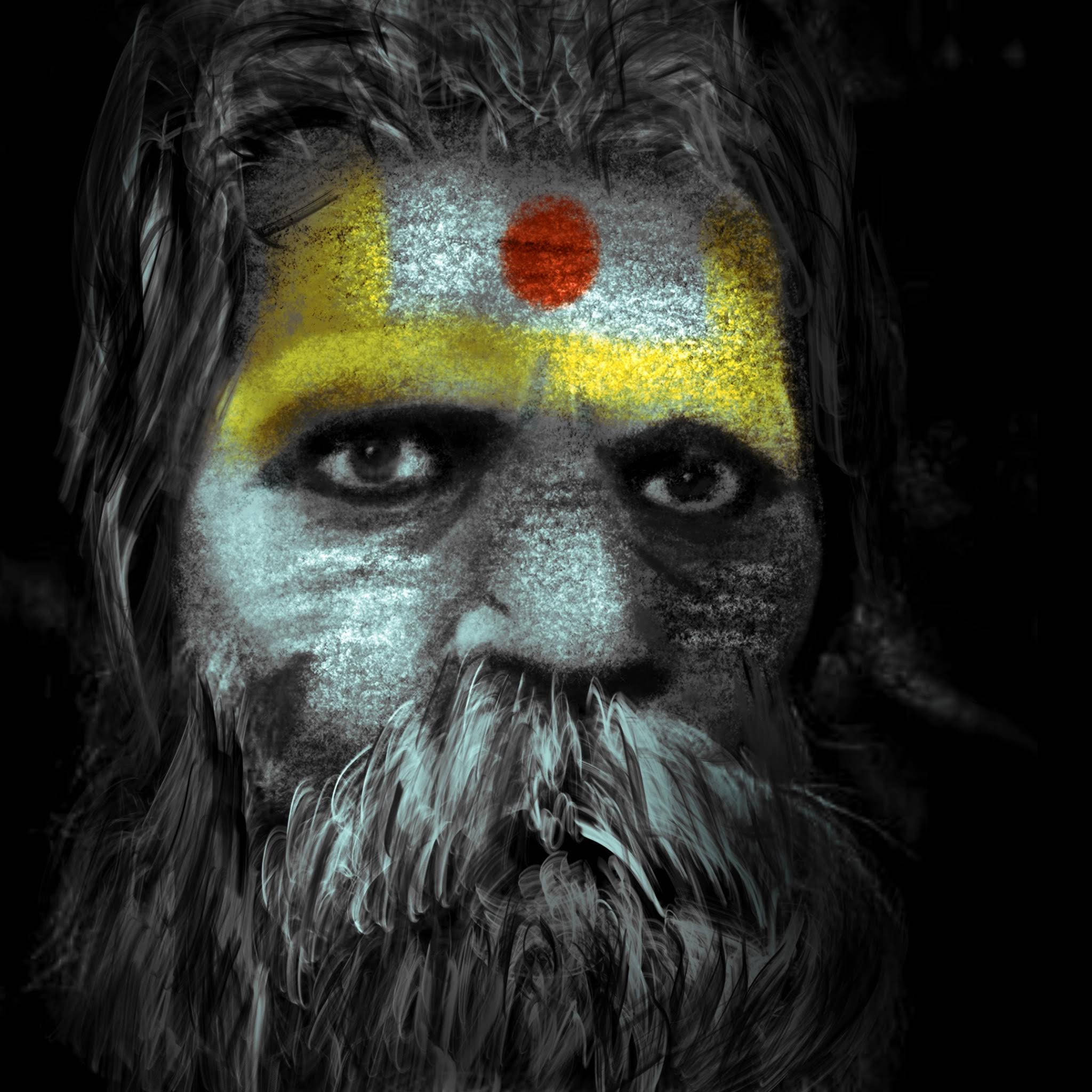 Aghori, yellow, red, Full HD Desktop Wallpaper