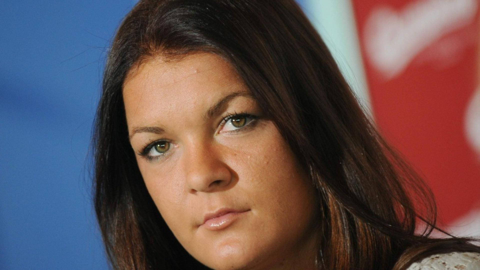 Agnieszka Radwanska, dark hair, green eyes, Full HD Desktop Wallpaper