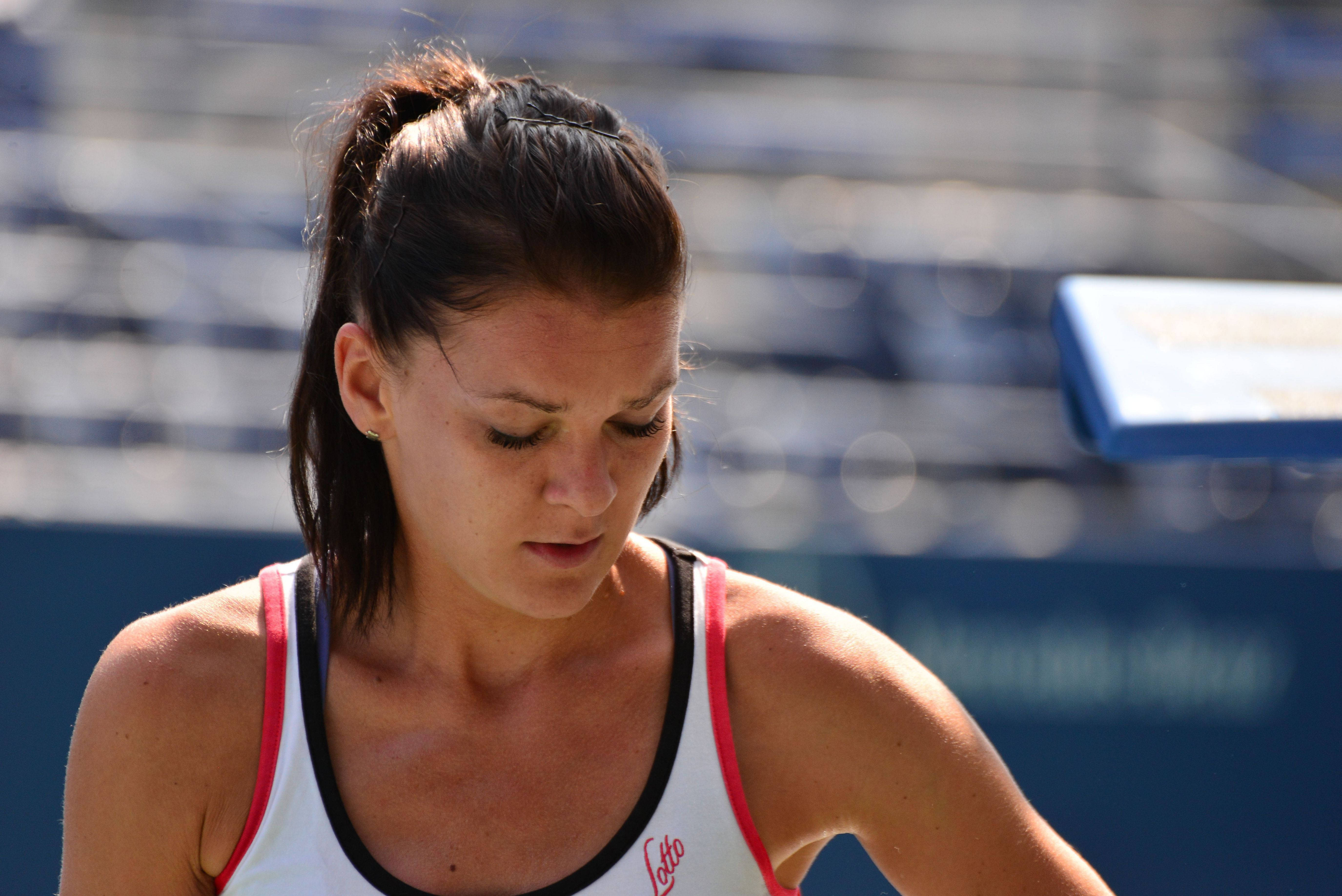 Agnieszka Radwanska, tennis court, dark hair, 5K Desktop Wallpaper