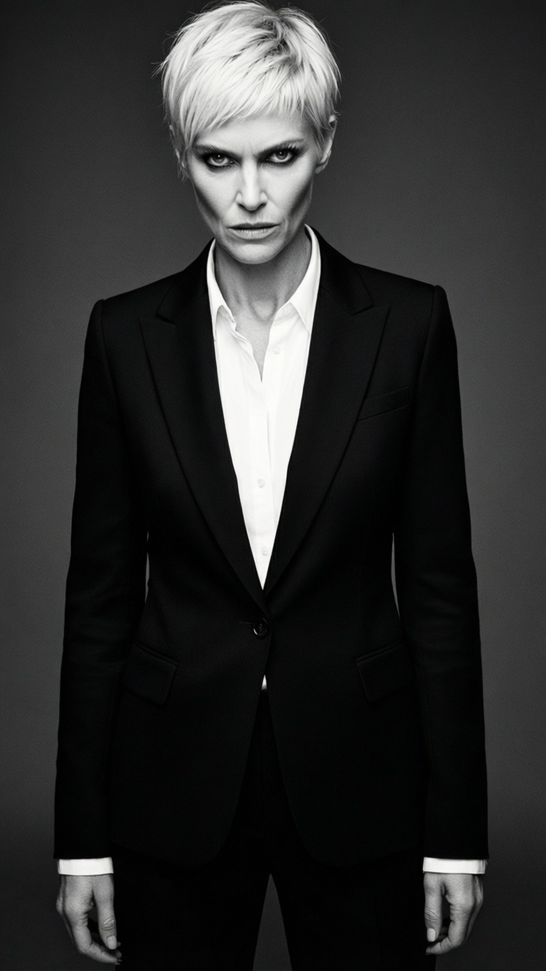 Agyness Deyn, black and white, editorial pose, Full HD Phone Wallpaper