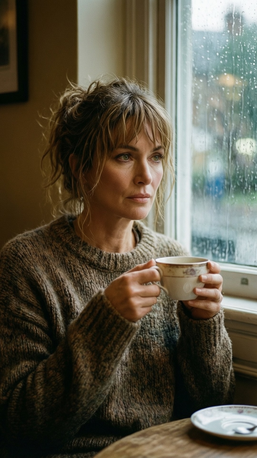 Agyness Deyn, Rainy Day, Cozy, Full HD Phone Wallpaper