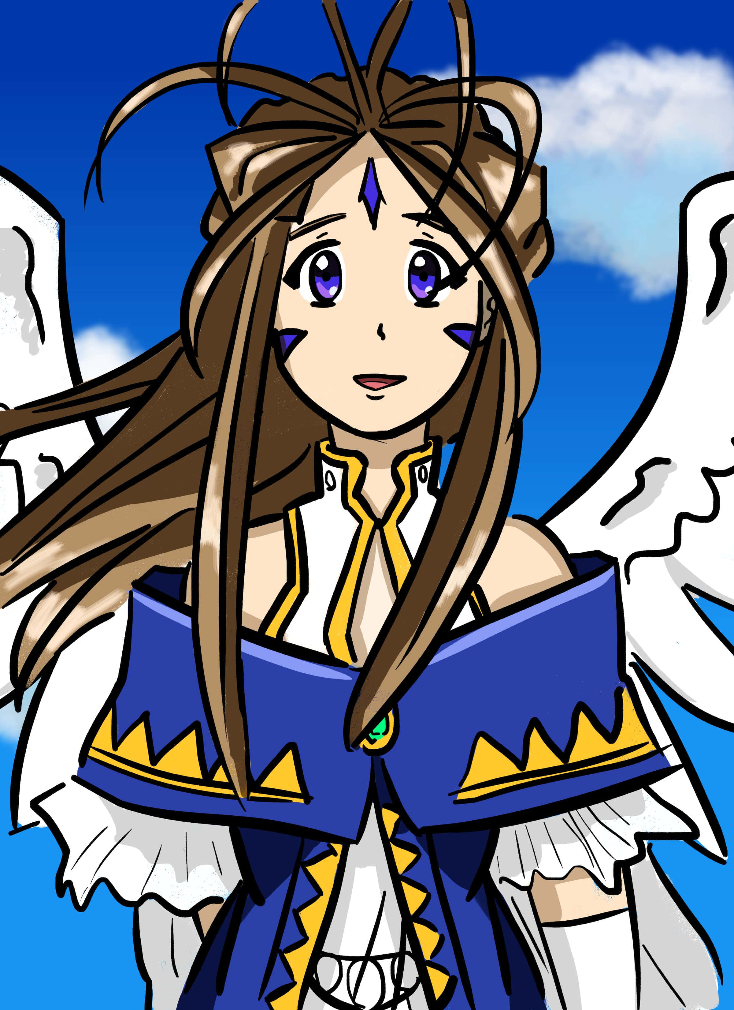 Belldandy, Ah My Goddess, anime series, 2K Phone Wallpaper