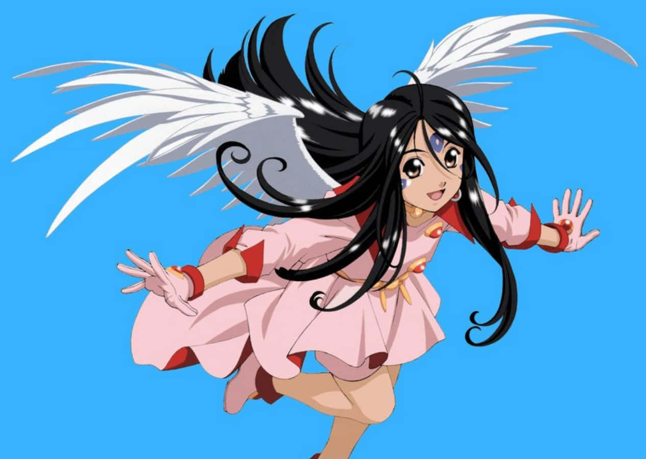 Skuld, Ah My Goddess, black hair, SD Desktop Wallpaper