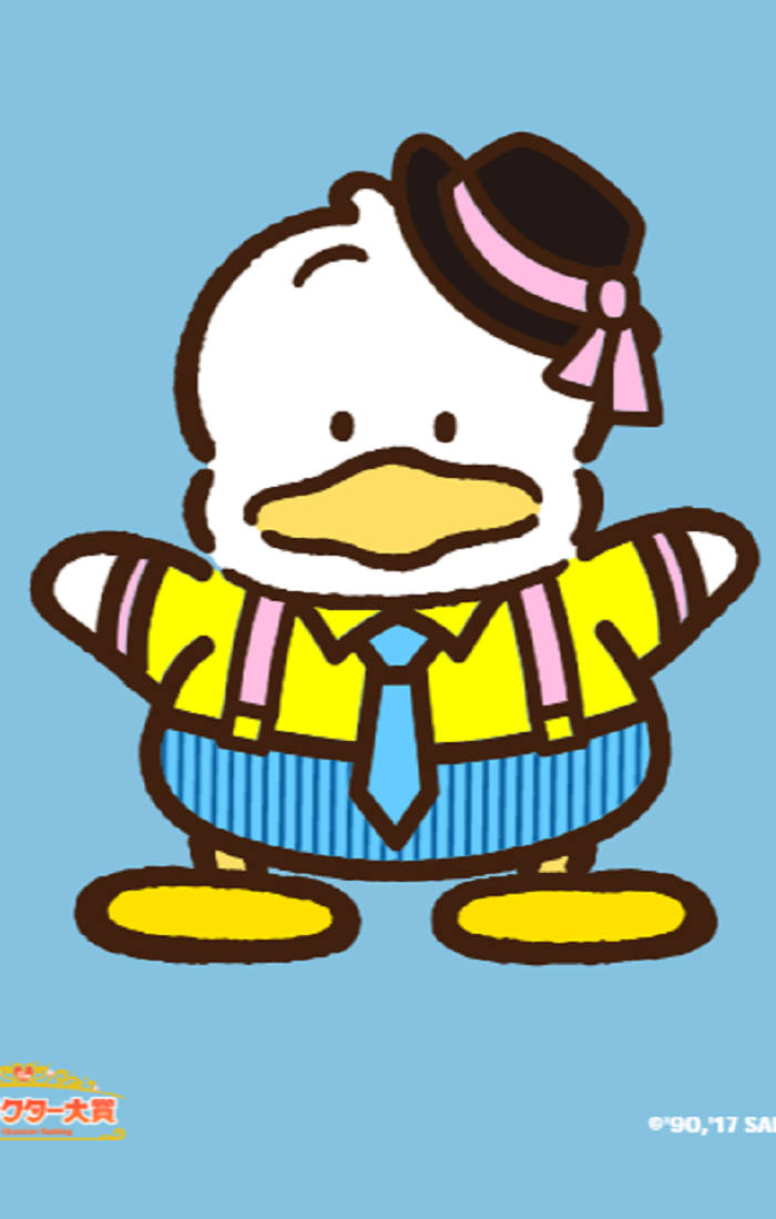 Ahiru no pekkle, yellow shirt, blue pants, SD Phone Wallpaper
