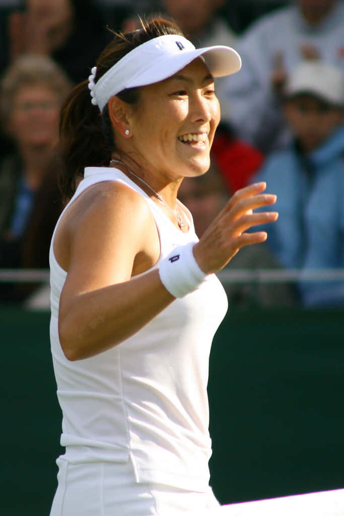 AI Sugiyama, professional tennis player, white gear, SD Phone Wallpaper