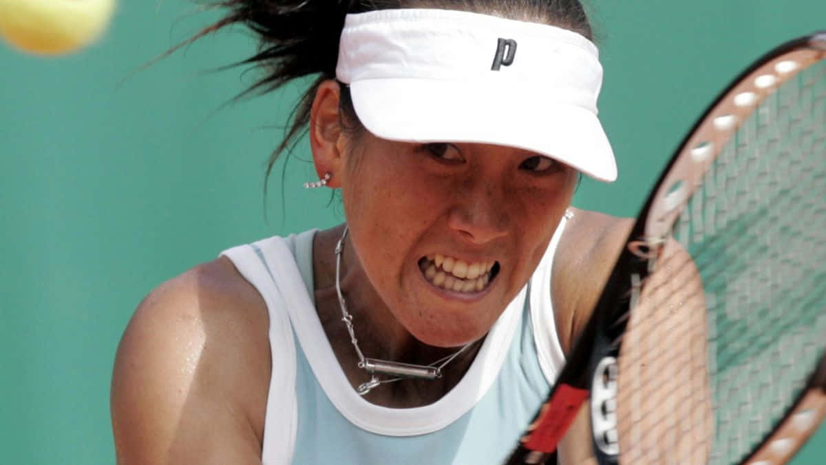 AI Sugiyama, female tennis player, yellow ball, SD Desktop Wallpaper