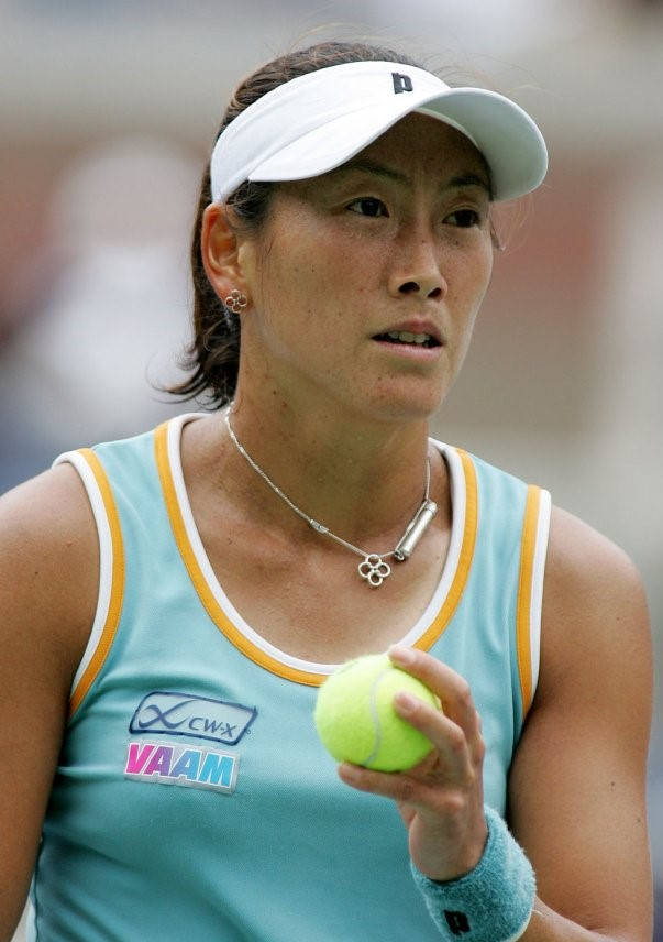 AI Sugiyama, tennis ball, white visor, SD Phone Wallpaper