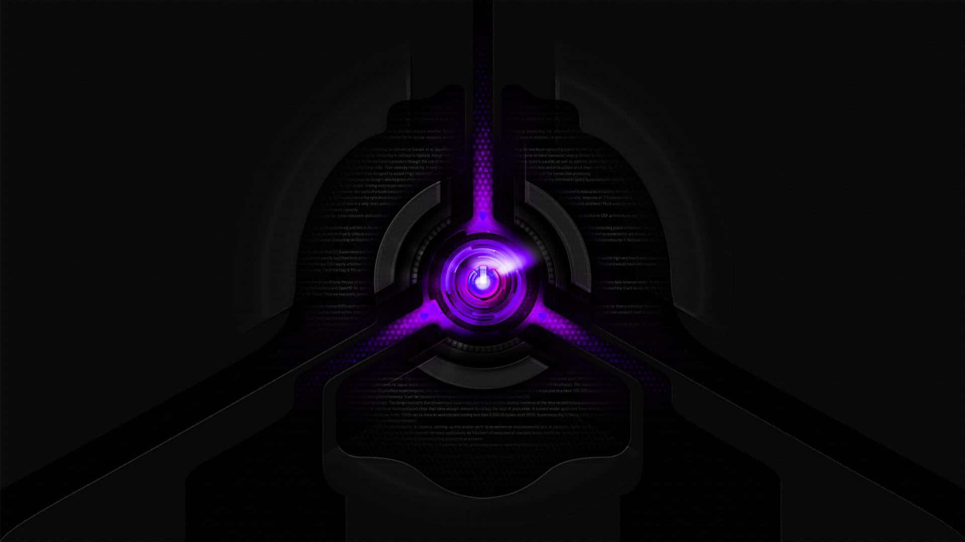 AI, glowing purple energy core, dark futuristic mechanical structure, Full HD Desktop Wallpaper