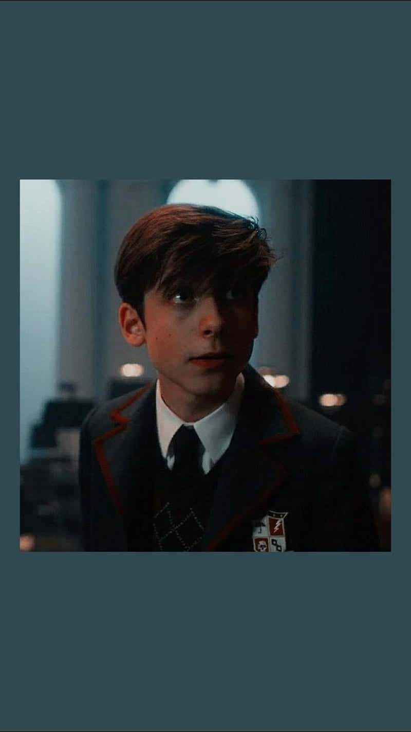 Aidan Gallagher, dark school uniform, red trim, HD Phone Wallpaper