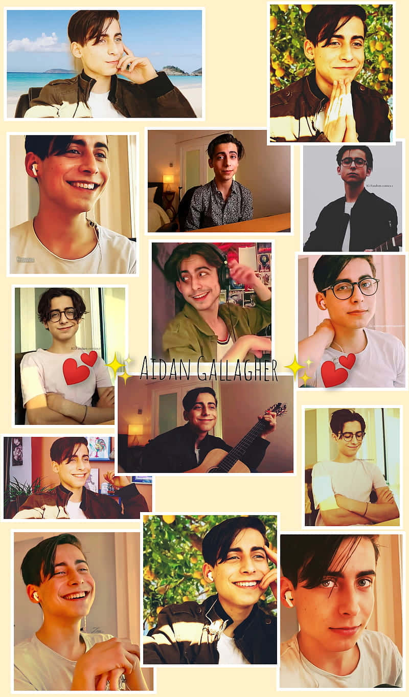 Aidan Gallagher, glasses, beach, HD Phone Wallpaper
