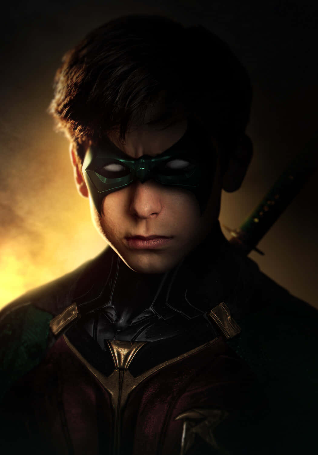 Aidan Gallagher, masked vigilante, dark costume, HD Phone Wallpaper