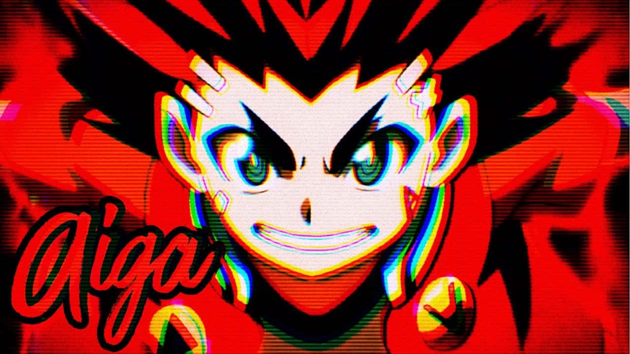 Aiga Akaba, spiky black hair, intense green eyes, HD Desktop Wallpaper