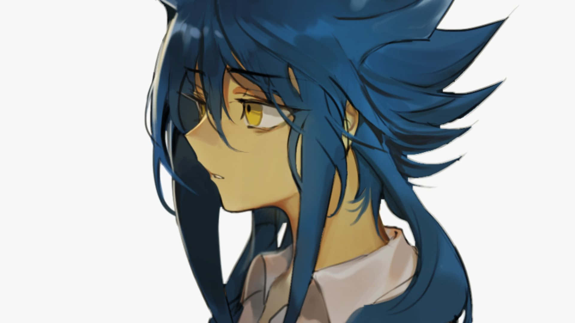 Aigami, spiky blue hair, golden eyes, Full HD Desktop Wallpaper