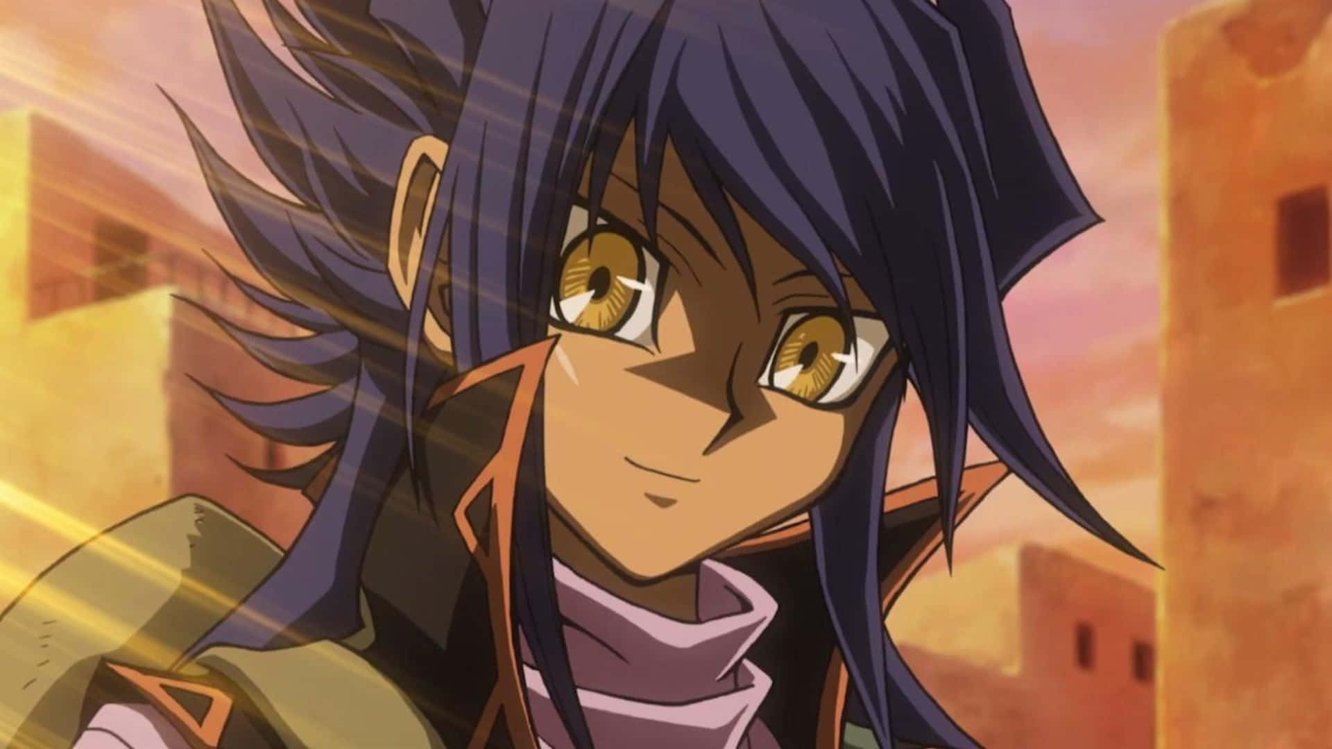 Aigami, spiky purple hair, golden eyes, Full HD Desktop Wallpaper