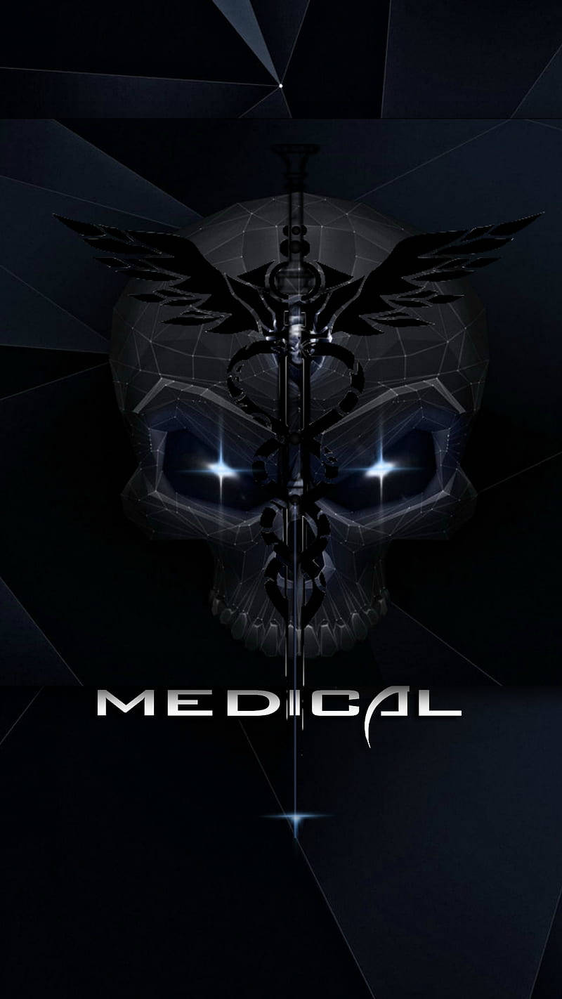 AIIMS, skull, glowing blue eyes, HD Phone Wallpaper