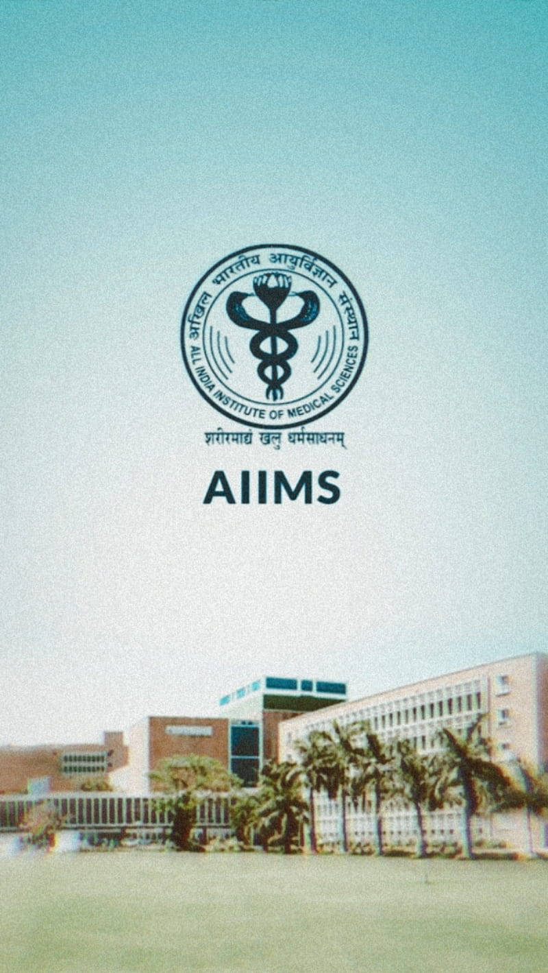 AIIMS, modern medical campus buildings, clear blue sky, HD Phone Wallpaper