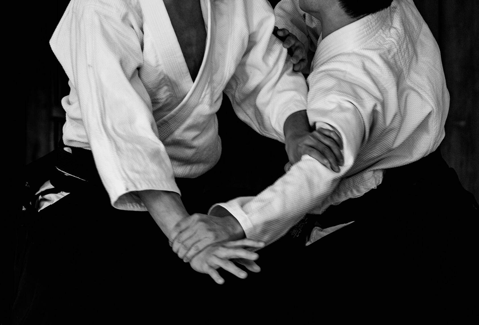 aikidoka, traditional aikido technique, white gi, HD Desktop Wallpaper