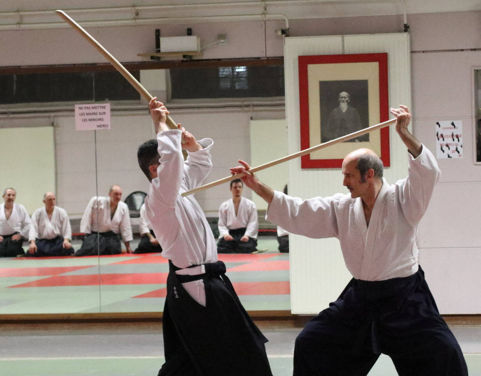 aikido, jo staff, dojo, HD Desktop Wallpaper