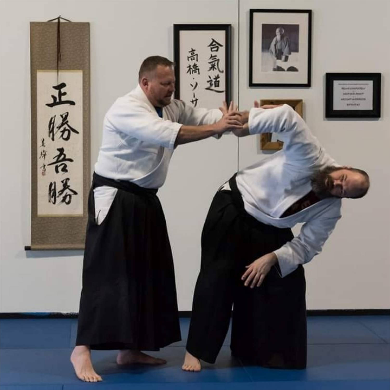 aikido practitioner, sankyo aikido technique, white gi, HD Desktop Wallpaper