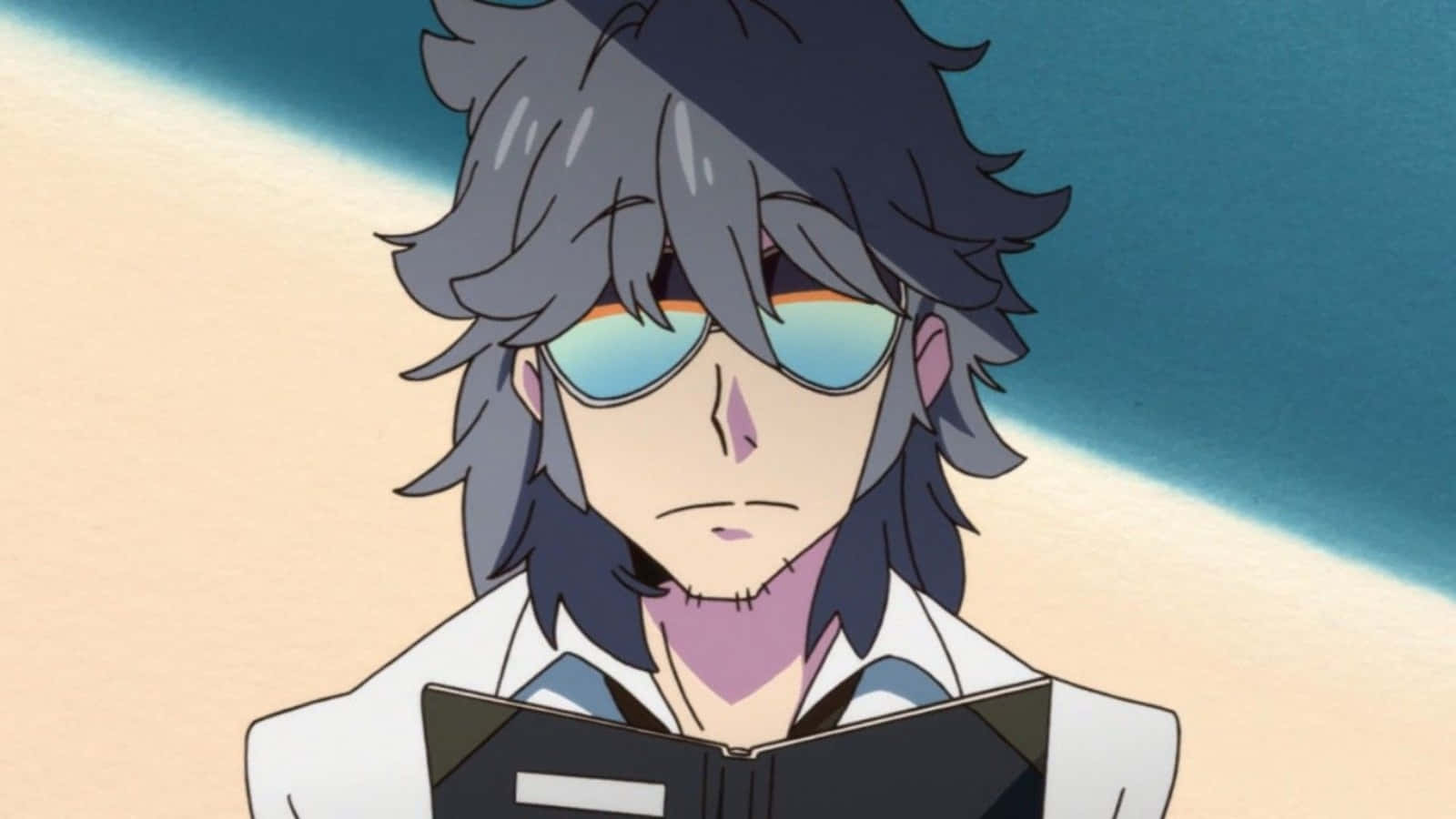 Aikuro Mikisugi, blue sunglasses, messy gray hair, HD Desktop Wallpaper