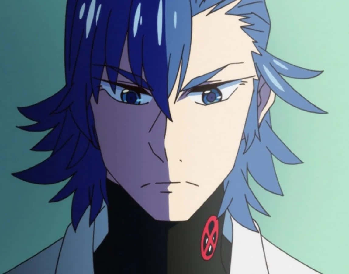 Aikuro Mikisugi, blue hair, blue eyes, SD Desktop Wallpaper