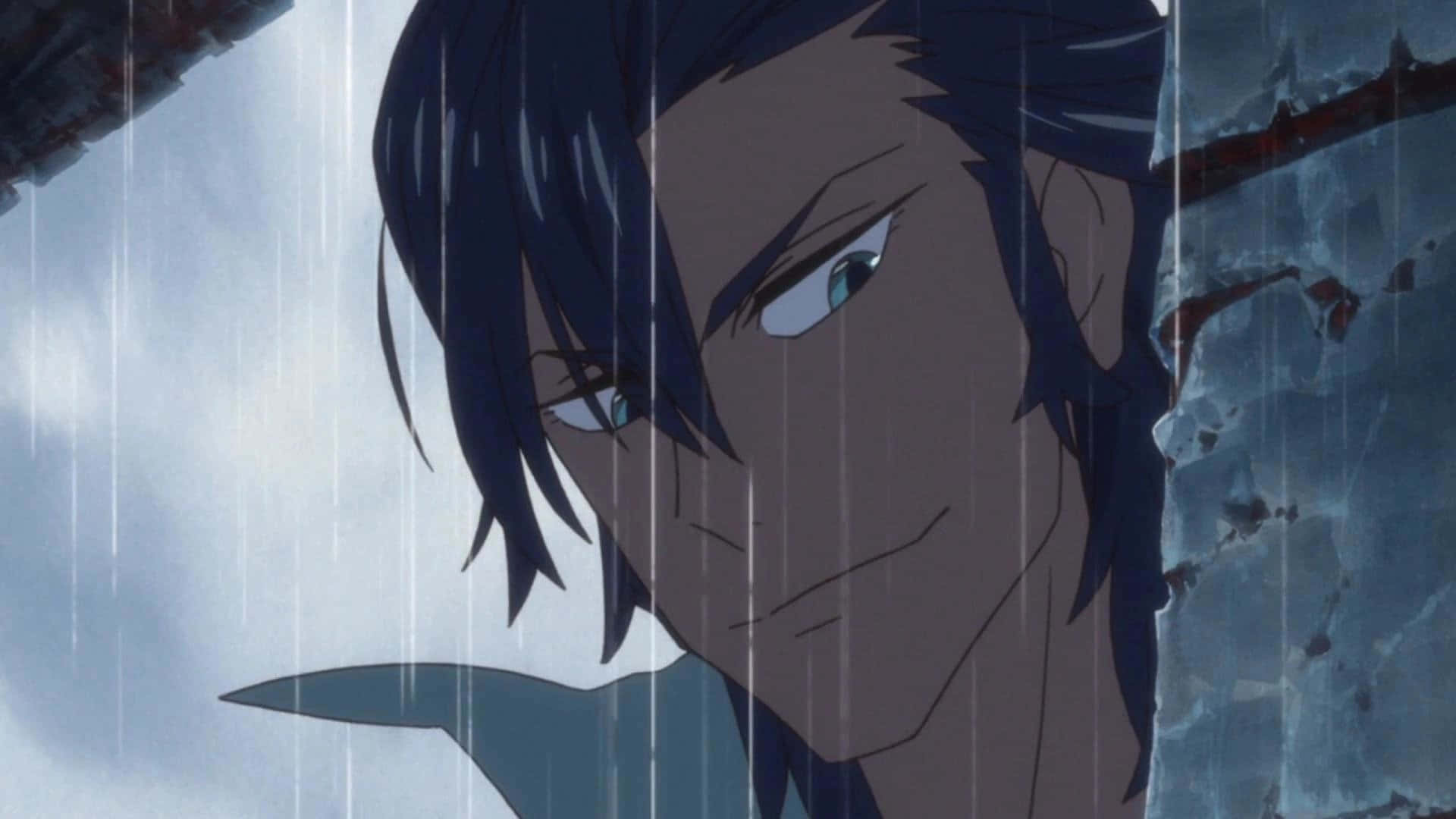 Aikuro Mikisugi, blue eyes, dark hair, Full HD Desktop Wallpaper