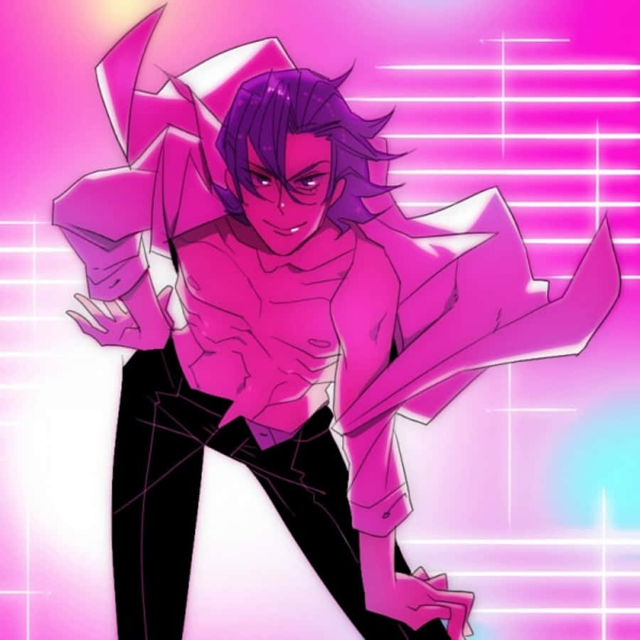 Aikuro Mikisugi, purple hair, pink jacket, SD Desktop Wallpaper