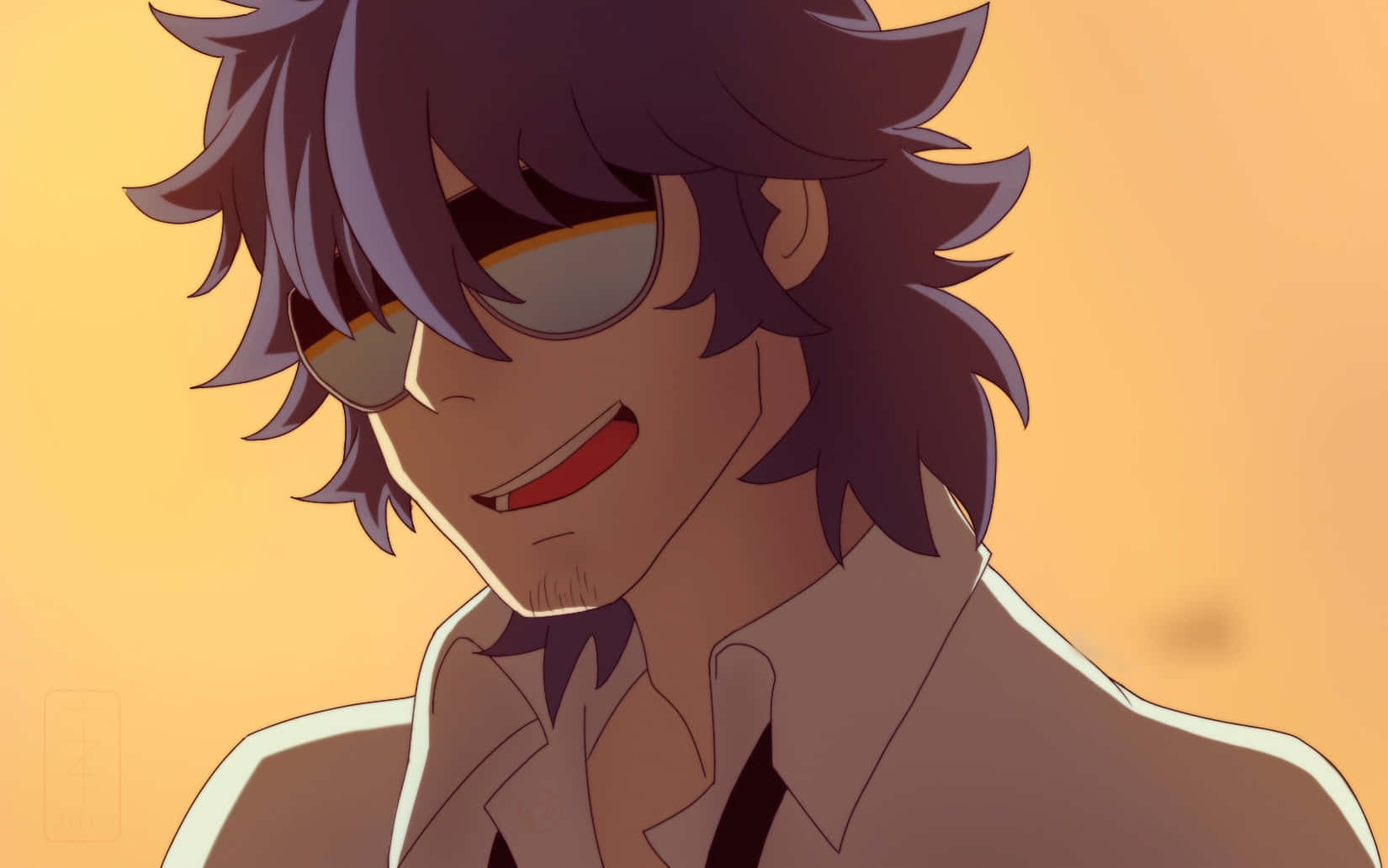 Aikuro Mikisugi, spiky purple hair, sunglasses, HD Desktop Wallpaper