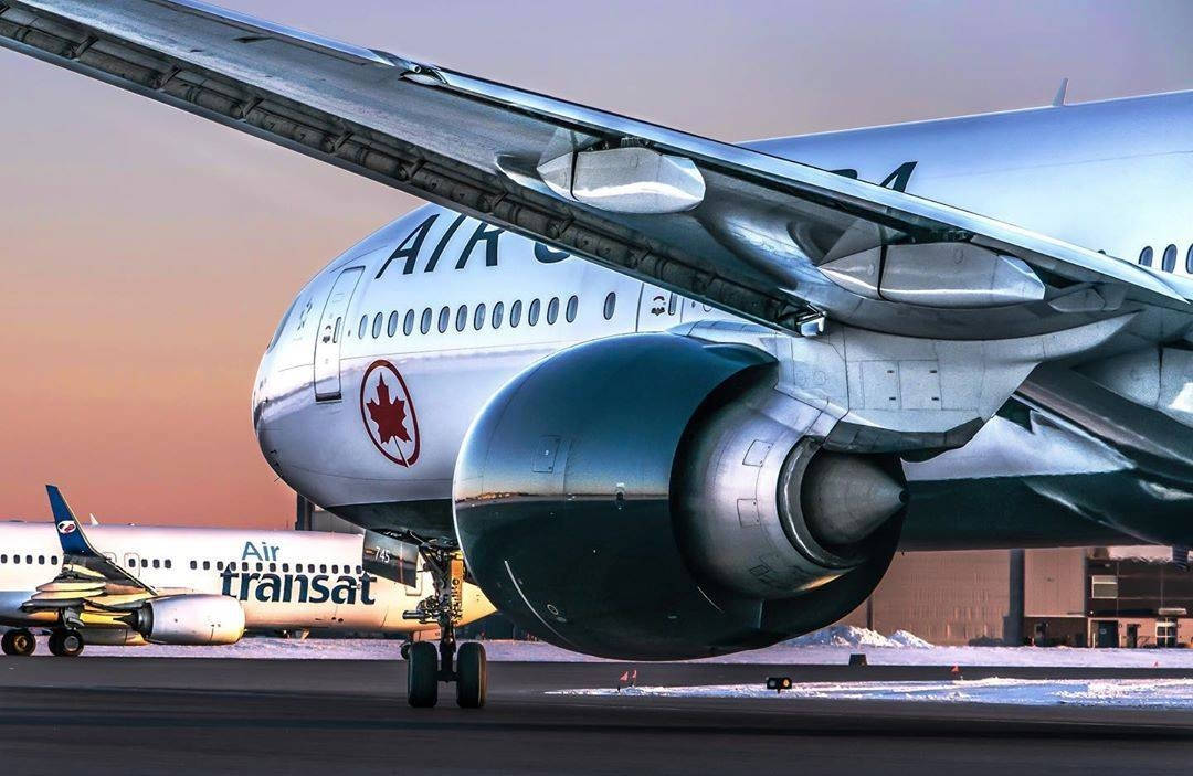Air Canada, plane, jet engine, SD Desktop Wallpaper