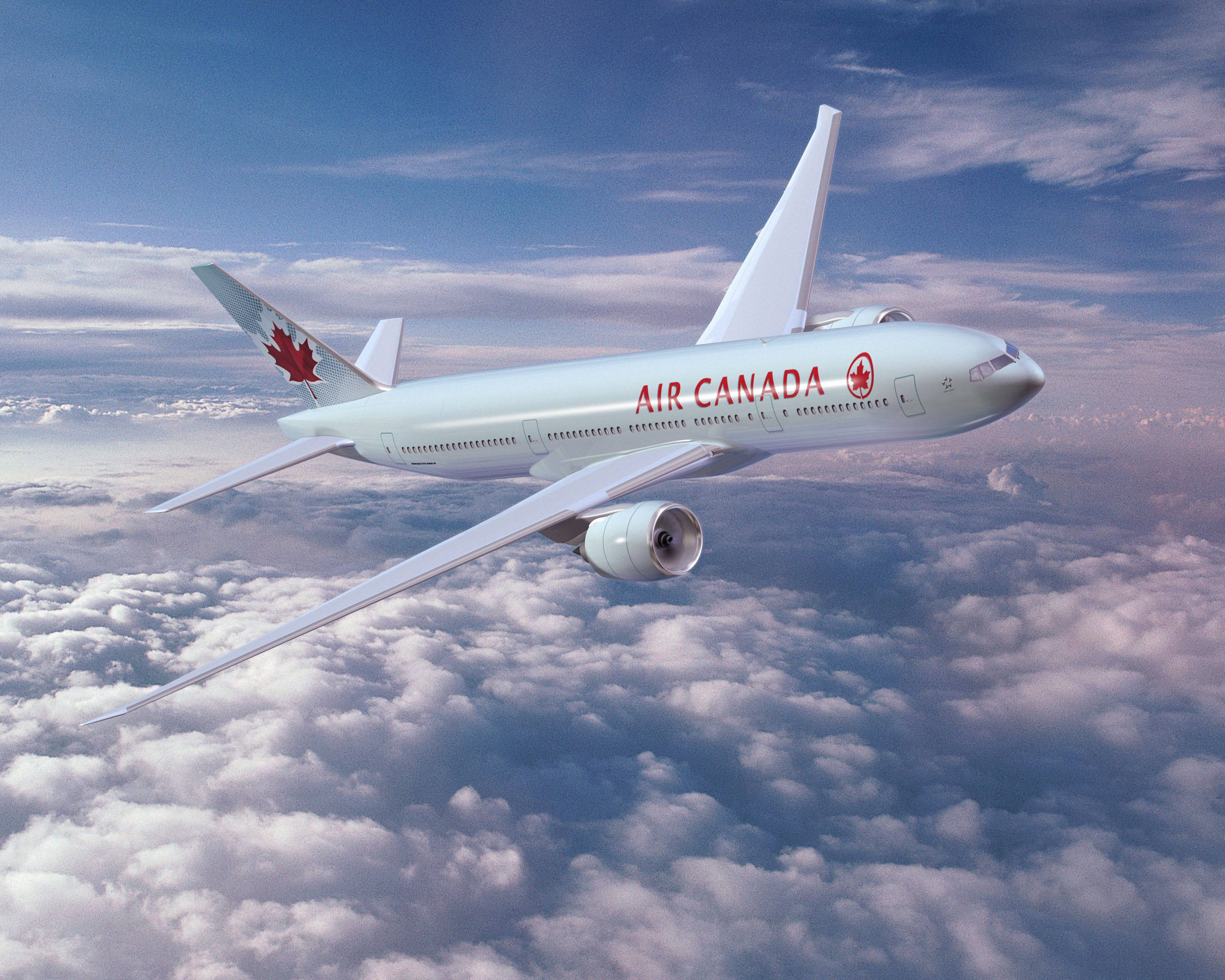 Air Canada, plane, clouds, 2K Desktop Wallpaper