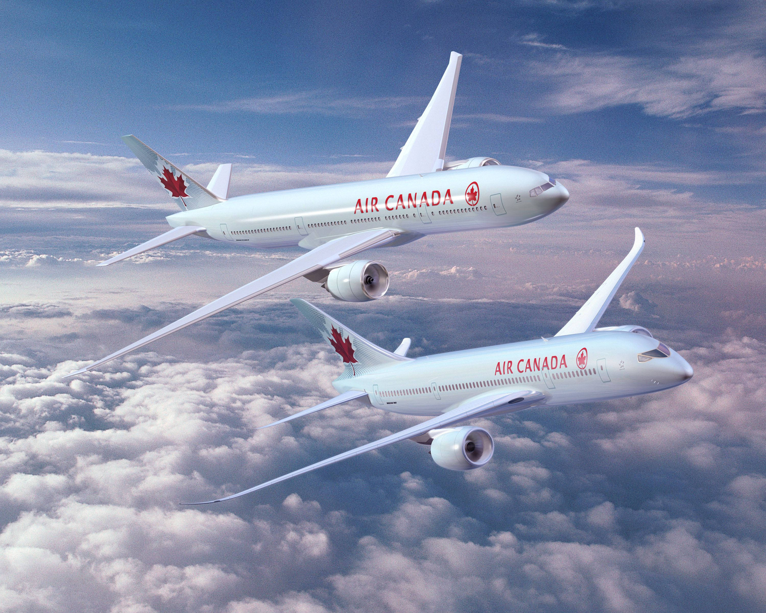 Air Canada, white, planes, 2K Desktop Wallpaper