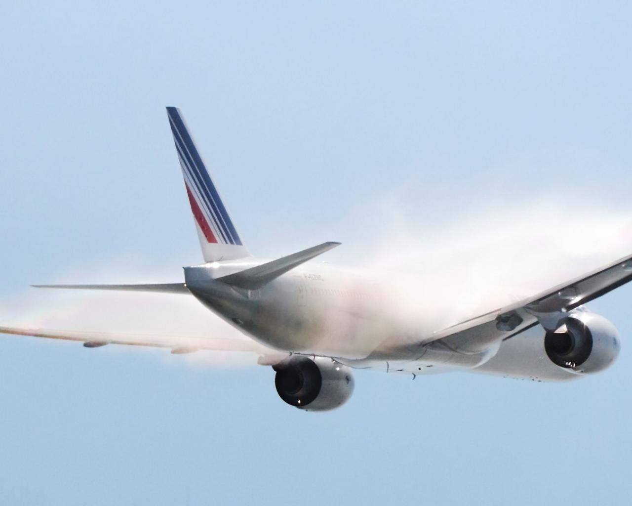 Air France, white, clear blue sky, HD Desktop Wallpaper