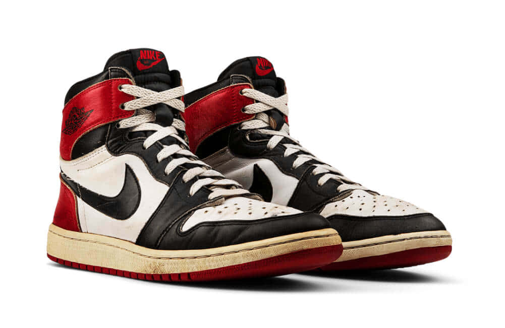 Air Jordan 1, black, red, SD Desktop Wallpaper