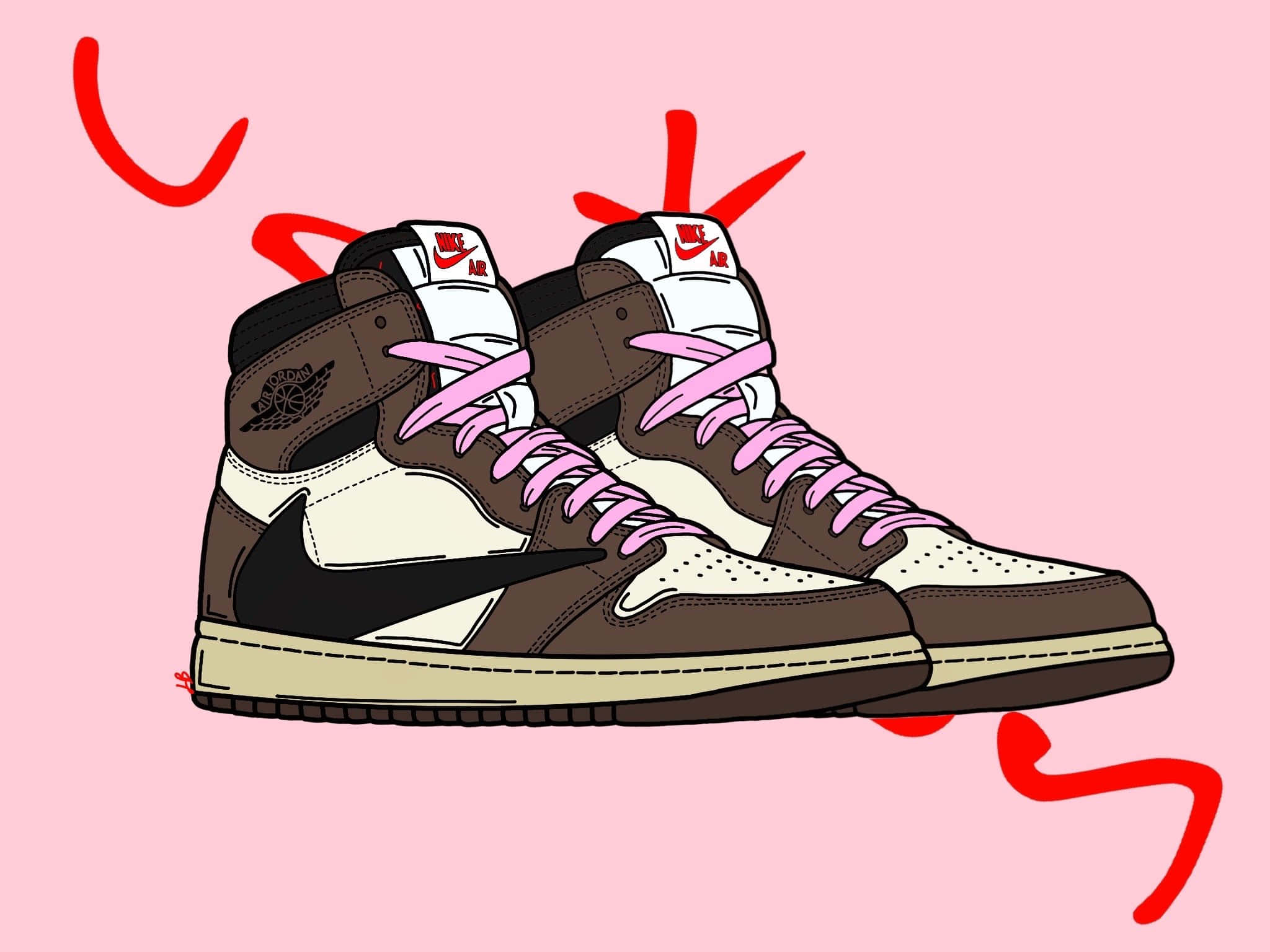 Air Jordan 1, brown, white, Full HD Desktop Wallpaper